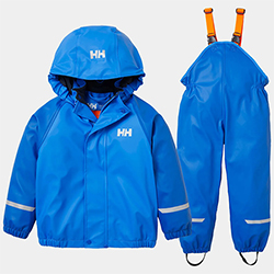 HELLY HANSEN KIDS BERGEN FLEECE LINED RAIN SET (COBALT)