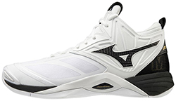 MIZUNO MENS WAVE MOMENTUM MID WHITE/BLACK