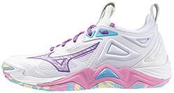 MIZUNO LADIES WAVE MOMENTUM WHITE/PINK