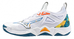 MIZUNO MENS WAVE MOMENTUM WHITE/BLUE