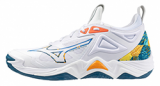 MIZUNO MENS WAVE MOMENTUM WHITE/BLUE