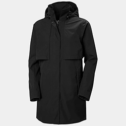 HELLY HANSEN LADIES LILJA RAIN COAT BLACK 