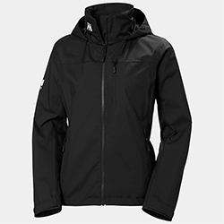 HELLY HANSEN LADIES CREW 2.0 HOODED BLACK