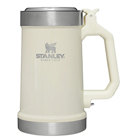 STANLEY BEER STEIN,CREAM WITH OPENER