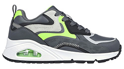 SKECHERS BOYS COLOR SURGE (CHARCOAL/LIME)