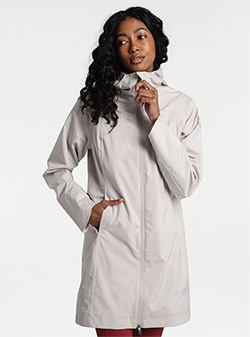 LOLE ELEMENT LONG RAIN JACKET (ABALONE)