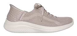 SKECHERS LADIES BRILLIANT SLIP INS (TAUPE)