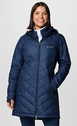 COLUMBIA LADIES HEAVENLY LONG JACKET (NAVY)