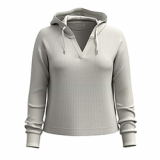 SMARTWOOL LADIES WAFFLE HOODIE (ASH HEATHER)