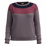 SMARTWOOL LADIES EDGEWOOD COLORBLOCK CREW (VIOLET)