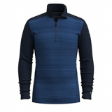 SMARTWOOL MENS MERINO BASE LAYER 1/4 ZIP (DEEP NAVY)