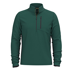 SMARTWOOL MENS ACTIVE FLEECE HALF ZIP (EVERGREEN)