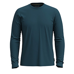 SMARTWOOL MENS PERFECT LONG SLEEVE CREW (TWILIGHT BLUE)