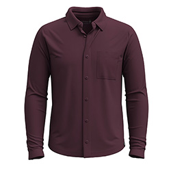 SMARTWOOL MENS BUTTON UP LONG SLEEVE (EGGPLANT)