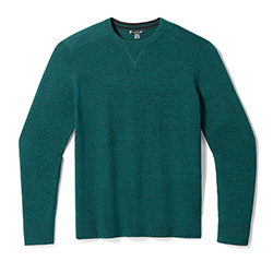 SMARTWOOL MENS SPARWOOD CREW SWEATER (EMERALD)