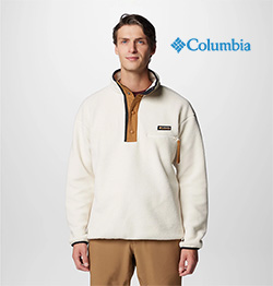 COLUMBIA MENS HELVETIA HALF SNAP (CHALK)