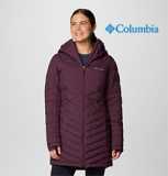 COLUMBIA LADIES JOY PEAK MID HOODED JACKET (MOONVISTA)