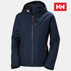 HELLY HANSEN LADIES CREW MID HOODED JACKET (NAVY)