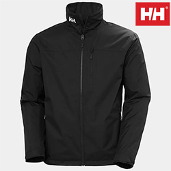 HELLY HANSEN MENS CREW MIDLAYER (BLACK)