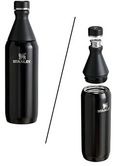 STANLEY SLIM BOTTLE BLACK (20oz)