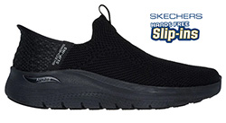 SKECHERS MENS CRAYN ARCH FIT (EXTRA WIDE) BLACK