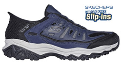 SKECHERS MENS AFTERBURN(EXTRA WIDE)NAVY/GREY