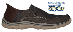 SKECHERS MENS EXPECTED-CAYSON (DARK BROWN)