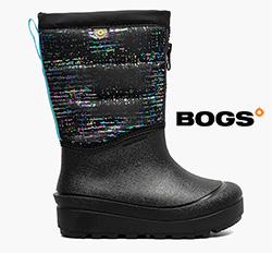 BOGS KIDS SNOW SHELL (BLACK/METTALIC) 