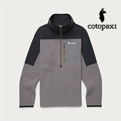 COTOPAXI MENS ABRAZO 1/2 ZIP FLEECE (BLACK/CINDER)