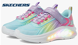 SKECHERS GIRLS RAINBOW CRUISERS (LAVENDAR/MULTI)