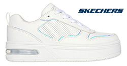 SKECHERS GIRLS COURT HI-AIR (WHITE)