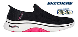 SKECHERS LADIES GO WALK ARCH FIT (BLACK/PINK)