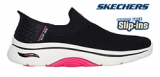 SKECHERS LADIES GO WALK ARCH FIT (BLACK/PINK)