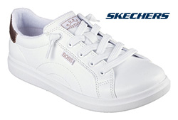 SKECHERS LADIES BOBS D'VINE DARING CHARM (WHITE)