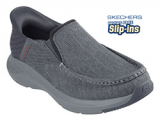 SKECHERS MENS PARSON (WIDE) (CHARCOAL)