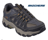 SKECHERS MENS AFTERBURN (WIDE) (CHARCOAL/GOLD)