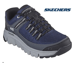 SKECHERS MENS SUMMITS (WIDE) (GREY/NAVY)