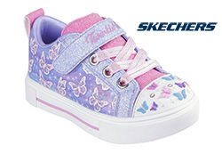 SKECHERS GIRLS TWINKLE SPARKS (LAVENDER/MULTI)