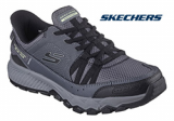 SKECHERS MENS DYNAMITE (WIDE) (CHARCOAL/BLACK)