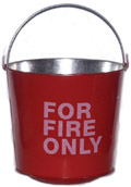 RED FIRE BUCKET (ROUND BOTTOM)