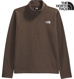 THE NORTH FACE MENS TEXTURED CAP ROCK 1/4 ZIP (BROWN)