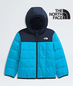 THE NORTH FACE KIDS SHASTA REVERSIBLE HOODED JACKET (MERIDIAN BLUE)