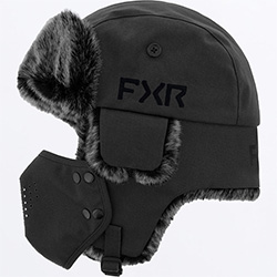 FXR TRAPPER HAT (BLACK/ASPHALT)