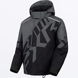 CHILD/YOUTH FXR COLD CROSS JACKET (BLACK/GREY)