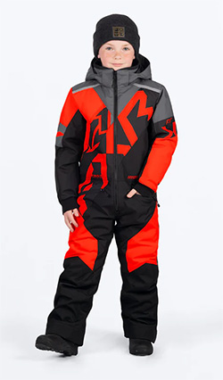 CHILD/YOUTH FXR COLD CROSS MONOSUIT (RED/BLACK)
