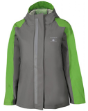 JACKFIELD LADIES PVC/PU RAIN JACKET (GREEN/GREY)