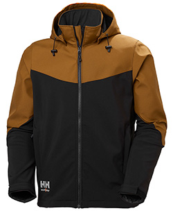 HELLY HANSEN OXFORD SOFTSHELL JACKET (BROWN/BLACK)