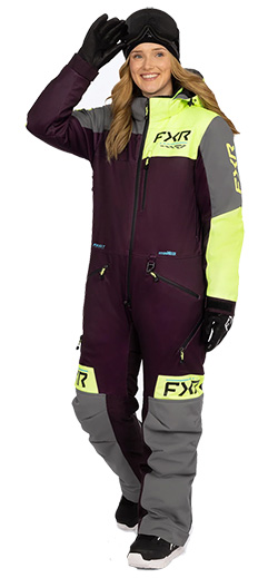 LADIES FXR REVO INSULATED MONOSUIT (PLUM)