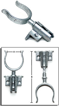 GALVANIZED FOLDING OARLOCK HORN