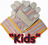 "LITTLE KIDS" LEATHER WORKGLOVES